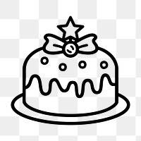 PNG Christmas cake illustration dessert holiday.