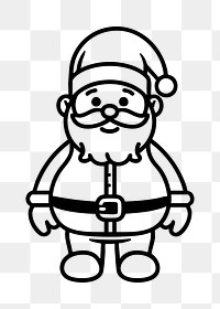 PNG Santa smiling illustration christmas cartoon.