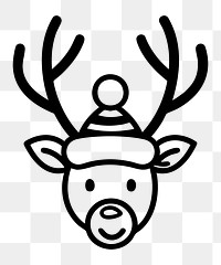 PNG Christmas reindeer head illustration christmas holiday.