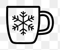 PNG Mug illustration snowflake coffee.