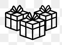 PNG Christmas present boxes illustration holiday gift.