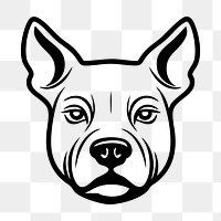 Pit Bull png black dog clipart, transparent background