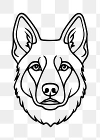 German Shepherd png black dog clipart, transparent background