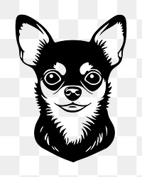 Chihuahua png black dog clipart, transparent background