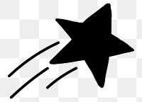 PNG Shooting star sketch illustration, transparent background