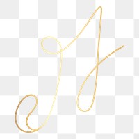 PNG Elegant gold letter A illustration on transparent background