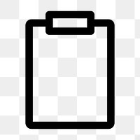 PNG Minimal clipboard icon design, user interface icon on transparent background