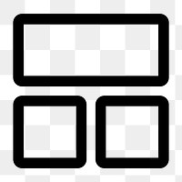 PNG Grid layout design template icon, user interface icon on transparent background