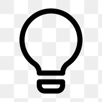 PNG Lightbulb idea, user interface icon on transparent background