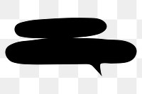 PNG Black speech bubble illustration, transparent background