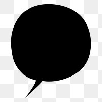 PNG Black speech bubble illustration., transparent background