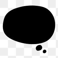 PNG Blank comic speech bubble, transparent background