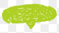 PNG Bright scribble speech bubble, transparent background