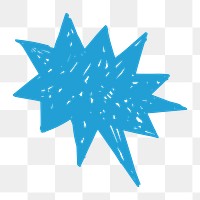 PNG Blue starburst shape illustration, transparent background