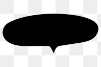 PNG Blank speech bubble silhouette, transparent background