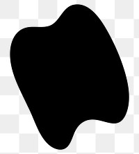 PNG Abstract black blob shape illustration, transparent background