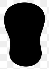 PNG Abstract black blob shape, transparent background