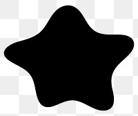 PNG Abstract black star shape, transparent background