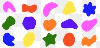 PNG Colorful abstract shape collection, transparent background