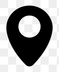 PNG Minimalist location pin, UI icon on transparent background