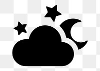 PNG Night sky cloud illustration, UI icon on transparent background