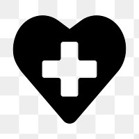 PNG Healthcare symbol heart, UI icon on transparent background