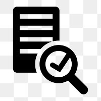 PNG Document review check, UI icon on transparent background