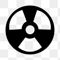 PNG Radiation hazard warning symbol, UI icon on transparent background