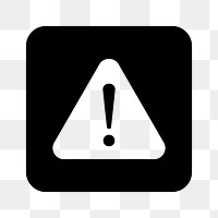 PNG Alert symbol warning, UI icon on transparent background