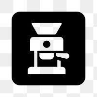 PNG Coffee grinder silhouette, UI icon on transparent background