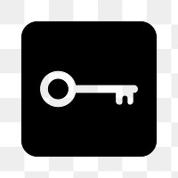 PNG Minimalist key design, UI icon on transparent background