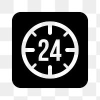 PNG 24-hour clock illustration, UI icon on transparent background