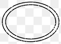 PNG Simple black oval frame illustration, transparent background