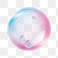 PNG Colorful translucent soap bubble illustration on transparent background