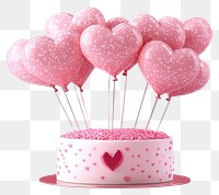 PNG Pink podium balloons valentine's heart.