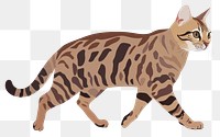 PNG Bengal cat illustration animal bengal.