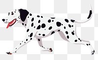 PNG Dalmatian dog playing dalmatian illustration cartoon.