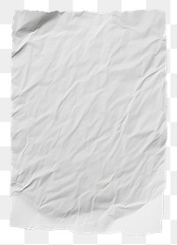 PNG White paper piece background isolated wrinkled.