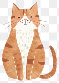 PNG American Shorthair cat illustration whimsical drawing.