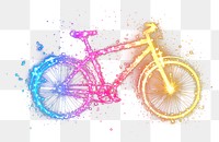 PNG Colorful bicycle shape light glitter background black bike.