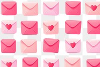 PNG Love letter envelopes letters pattern hearts.