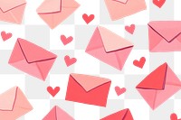 PNG Love letter envelopes letters pattern hearts.