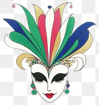 PNG Mardi gras carnival art illustration.