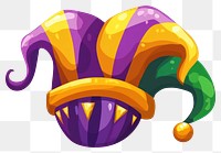 PNG Mardi Gras jester hat accessory carnival colorful.