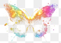 PNG Butterfly shape sparkle light glitter night art accessories.