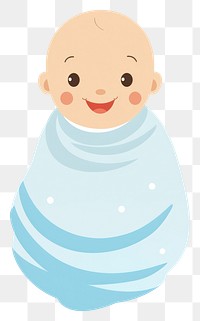 PNG Baby cartoon illustration smiling.