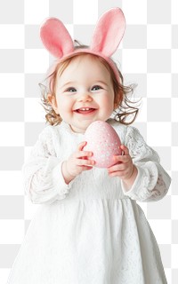 PNG Little baby girl egg smiling easter.