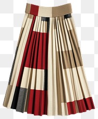 PNG A pleated skirt with a checkered pattern in red clothing fashion design.