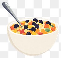 PNG Cereal illustration spoon bowl.