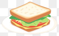 PNG Sandwich illustration simple lunch.